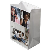 Ontwerp je eigen 3 fotocollage medium cadeauzakje (Achterkant Gekanteld)