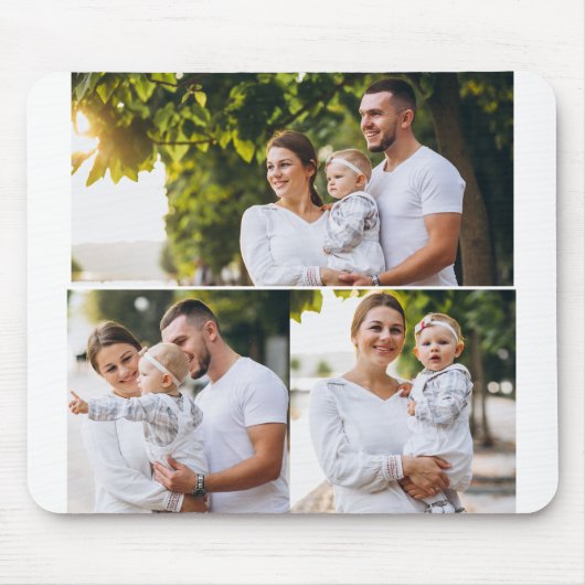 Ontwerp je eigen 3 fotocollage muismat (Voorkant)