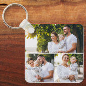 Ontwerp je eigen 3 fotocollage sleutelhanger (Voorkant)