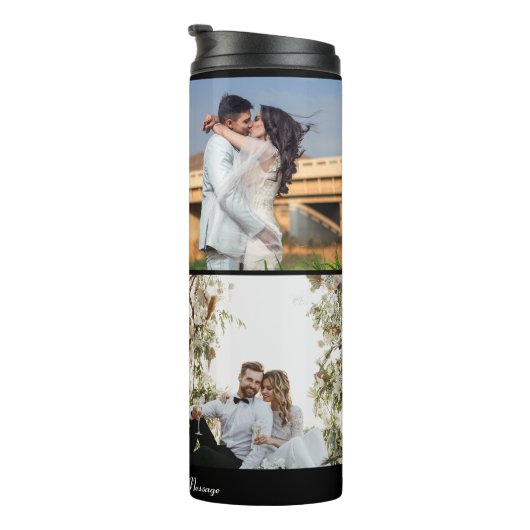 Ontwerp je eigen 3 fotocollage thermosbeker (Geroteerd rechts)