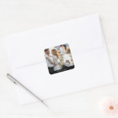 Ontwerp je eigen 3 fotocollage vierkante sticker (Envelop)