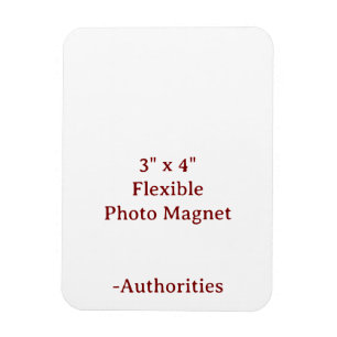 Ontwerp Je Eigen 3" x 4" Flexibele Fotomagneet Magneet