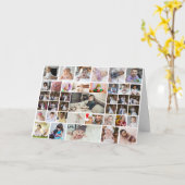 Ontwerp Je Eigen 40 Foto Collage Kaart (Gele Bloem)