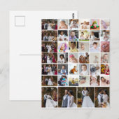 Ontwerp je eigen 40 fotocollage briefkaart (Voorkant / Achterkant)