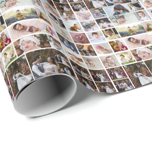 Ontwerp je eigen 40 fotocollage cadeaupapier (Rol Hoek)