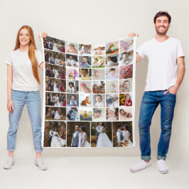 Ontwerp je eigen 40 fotocollage fleece deken