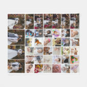 Ontwerp je eigen 40 fotocollage fleece deken (Voorkant (Horizontaal))