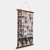 Ontwerp je eigen 40 fotocollage hangend wandkleed (Gebogen)