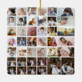 Ontwerp je eigen 40 fotocollage keramisch ornament (Achterkant)