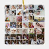 Ontwerp je eigen 40 fotocollage keramisch ornament (Voorkant)