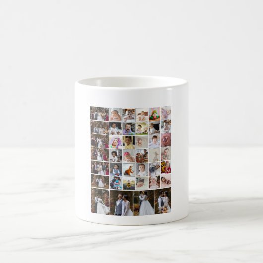 Ontwerp je eigen 40 fotocollage koffiemok (Center)