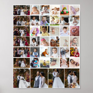 Ontwerp je eigen 40 fotocollage poster