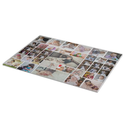 Ontwerp je eigen 40 fotocollage snijplank (Hoek)