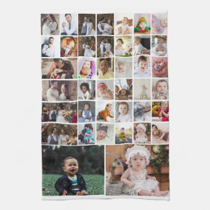 Ontwerp je eigen 40 fotocollage theedoek