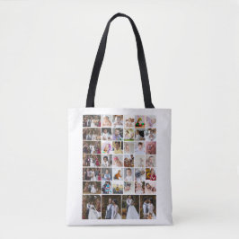Ontwerp je eigen 40 fotocollage tote bag