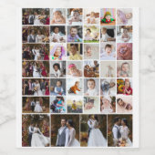 Ontwerp je eigen 40 fotocollage wijn etiket (Enkel label)