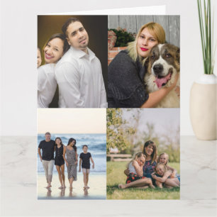 Ontwerp Je Eigen 4 Familie Fotocollage Kaart