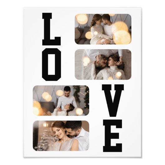 Ontwerp Je Eigen 4 Foto Collage Afdruk (Voorkant)
