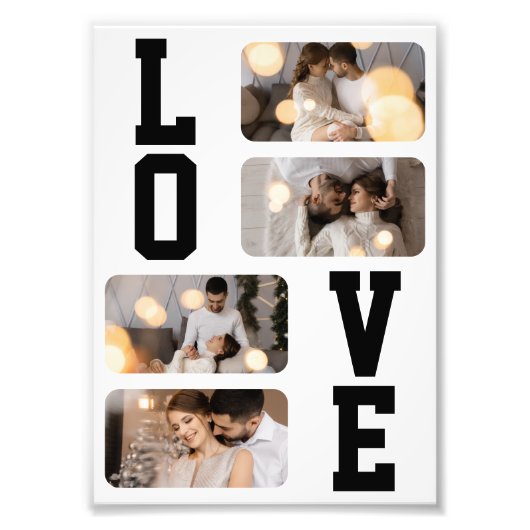 Ontwerp Je Eigen 4 Foto Collage Afdruk (Voorkant)