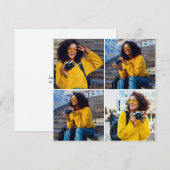 Ontwerp je eigen 4 foto collage feestdagenkaart (Voorkant / Achterkant)