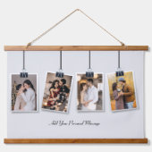 Ontwerp Je Eigen 4 Foto Collage Hangend Wandkleed (Voorkant)