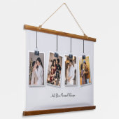Ontwerp Je Eigen 4 Foto Collage Hangend Wandkleed (Gebogen)