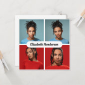 Ontwerp Je Eigen 4 Foto Collage Kaart (Voorkant / Achterkant in situ)