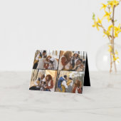 Ontwerp Je Eigen 4 Foto Collage Kaart (Gele Bloem)