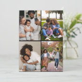 Ontwerp je eigen 4 foto collage kaart (Staand voorkant)