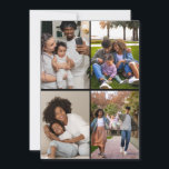 Ontwerp je eigen 4 foto collage kaart<br><div class="desc">Personaliseer je fotografie. Je kunt dit aangepaste product maken voor speciale gelegenheden zoals huwelijken,  verjaardagen,  Kerstmis,  feestdagen,  herdenkingen,  afstuderen,  jubilea en meer. Het kan ook worden gegeven als een cadeau aan je beste vriend,  goede vriend,  familie en verwanten.</div>