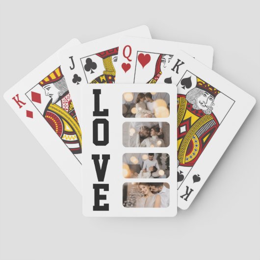 Ontwerp Je Eigen 4 Foto Collage Pokerkaarten (Achterkant)