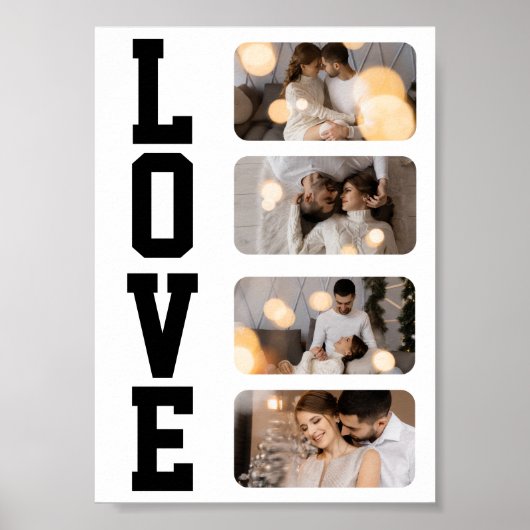 Ontwerp Je Eigen 4 Foto Collage Poster (Voorkant)