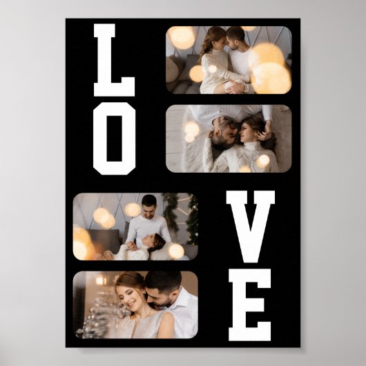 Ontwerp Je Eigen 4 Foto Collage Poster (Voorkant)