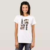 Ontwerp Je Eigen 4 Foto Collage T-shirt (Voorkant volledig)