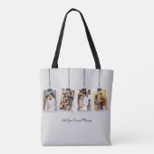 Ontwerp Je Eigen 4 Foto Collage Tote Bag (Achterkant)