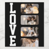 Ontwerp Je Eigen 4 Foto Collage Wijn Etiket (Enkel label)