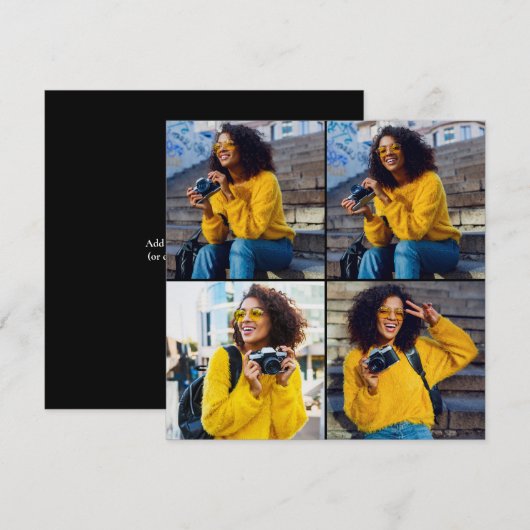 Ontwerp je eigen 4 fotocollage (Voorkant / Achterkant)