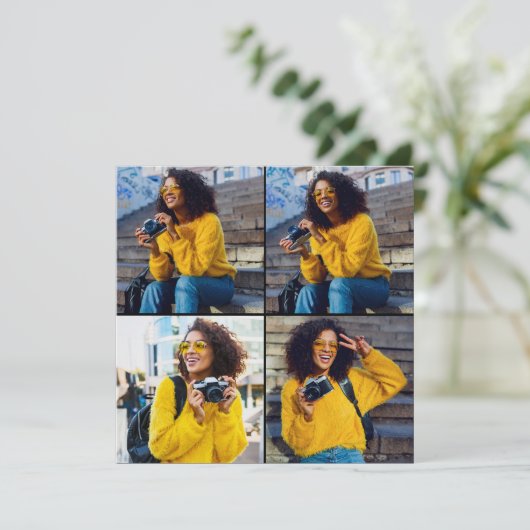 Ontwerp je eigen 4 fotocollage (Staand voorkant)