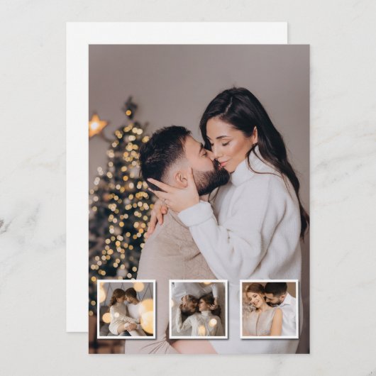 Ontwerp je eigen 4 fotocollage aankondiging (Voorkant / Achterkant)