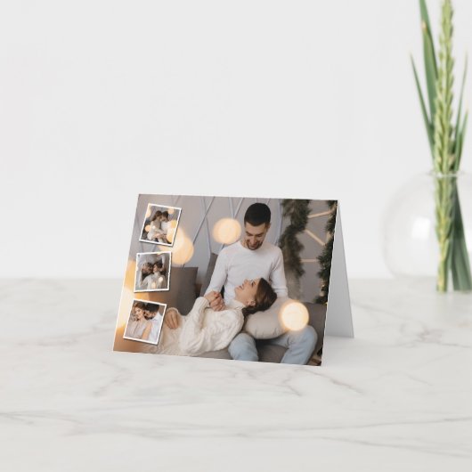 Ontwerp je eigen 4 fotocollage bedankkaart (Voorkant)