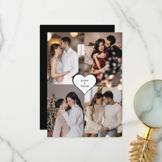 Ontwerp je eigen 4 fotocollage bedankkaart (Voorkant / Achterkant in situ)