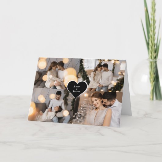 Ontwerp je eigen 4 fotocollage bedankkaart (Voorkant)