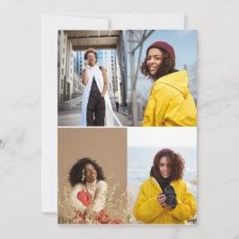 Ontwerp je eigen 4 fotocollage bedankkaart