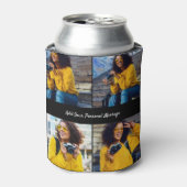 Ontwerp je eigen 4 fotocollage blikjeskoeler (Blikje Voorkant)