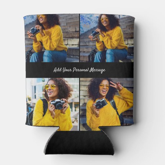 Ontwerp je eigen 4 fotocollage blikjeskoeler (Achterkant)