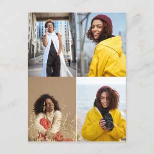 Ontwerp je eigen 4 fotocollage briefkaart