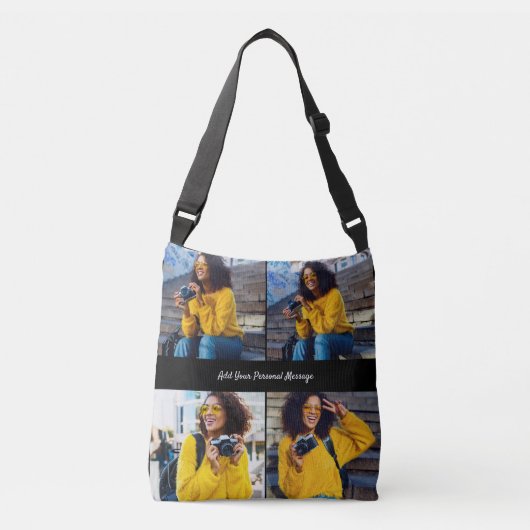 Ontwerp je eigen 4 fotocollage crossbody tas (Voorkant)