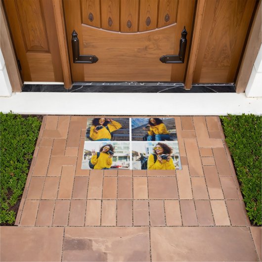 Ontwerp je eigen 4 fotocollage deurmat (Buiten)