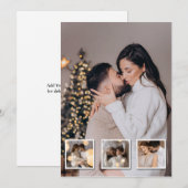 Ontwerp je eigen 4 fotocollage feestdagenkaart (Voorkant / Achterkant)