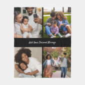 Ontwerp je eigen 4 fotocollage fleece deken (Voorkant)